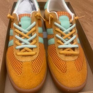 Steve Madden Orange and Mint Sneakers